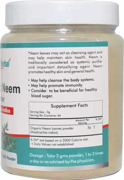 Way2herbal Organic Neem Powder | Neem Leaves Powder (Azadirachta Indica) 200G