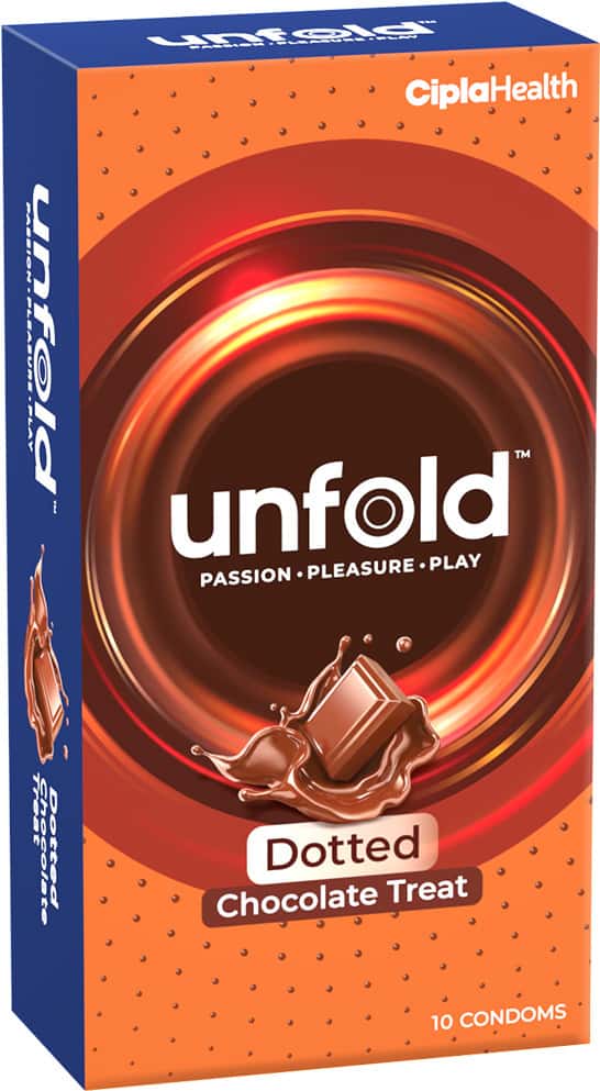 Unfold Dotted Chocolate Treat Box Of 10 Condoms