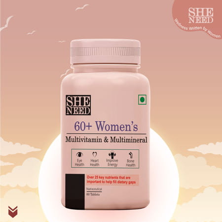 Sheneed 60+ Multivitamins And Minerals For Women - For Everyday Nutrition & Energy - 60 Tablets