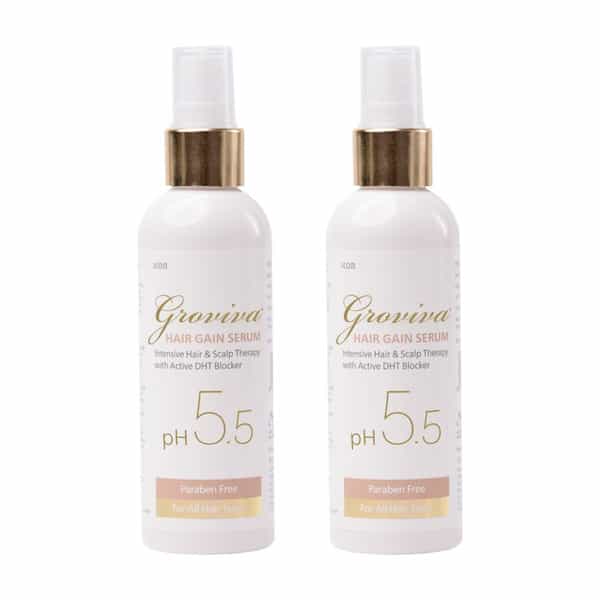 Groviva Hair Gain Serum 100 Ml | For All Hair Types | Paraben Free (Pack Of 4)