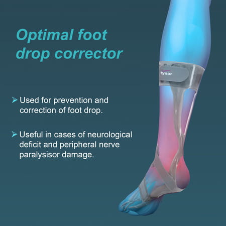 Tynor Foot Drop Splint Grey Right Xl 1 Unit