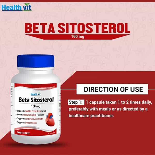 Healthvit Beta-Sitosterol 160 Mg For Cardiovascular Health -60 Capsules