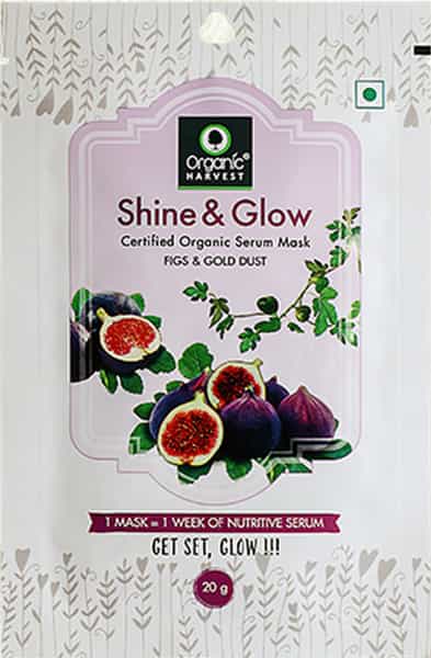Organic Harvest Shine & Glow Serum Sheet Mask- 20Gm