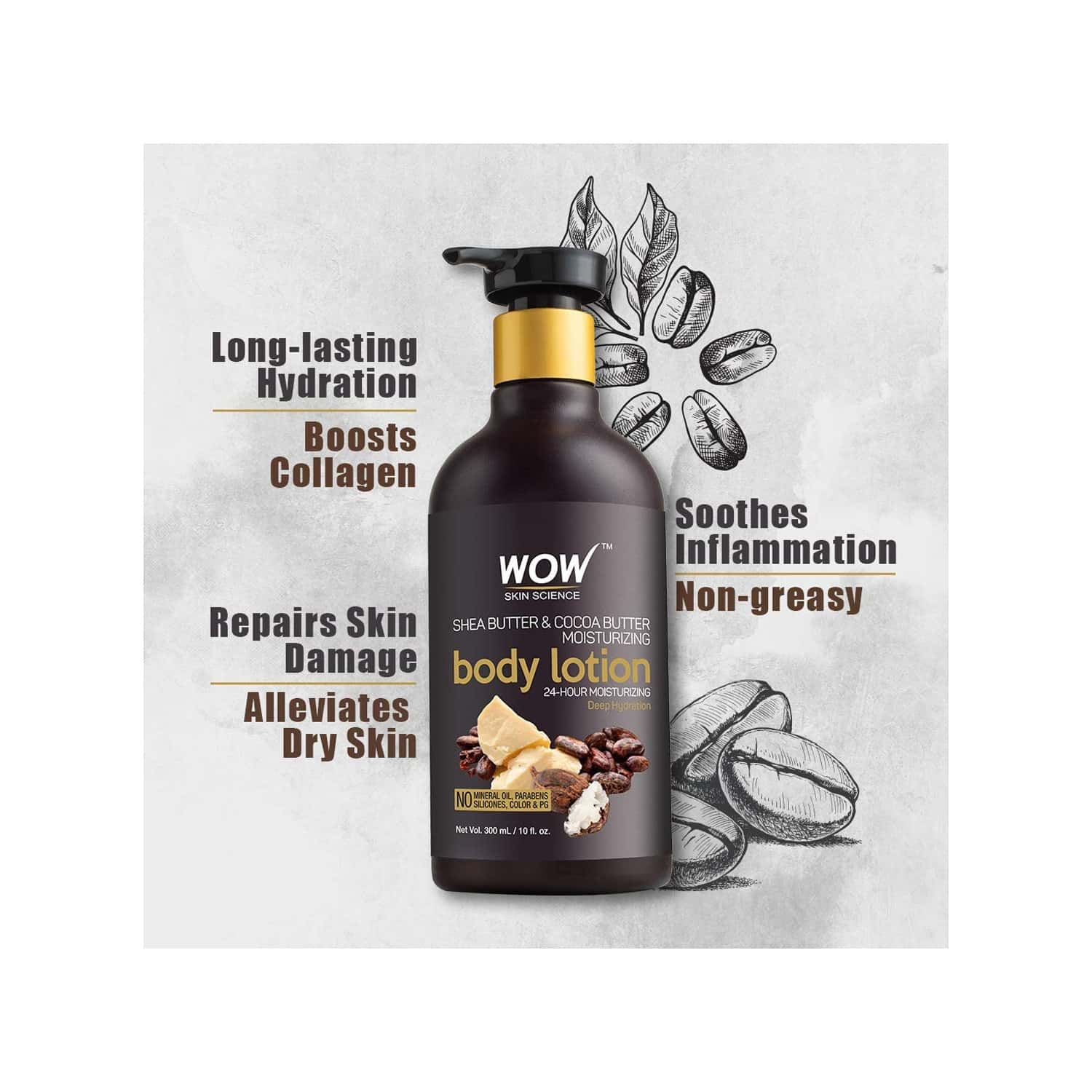 Buy WOW SKIN SCIENCE SHEA & COCOA BUTTER BODY LOTION DEEP HYDRATION