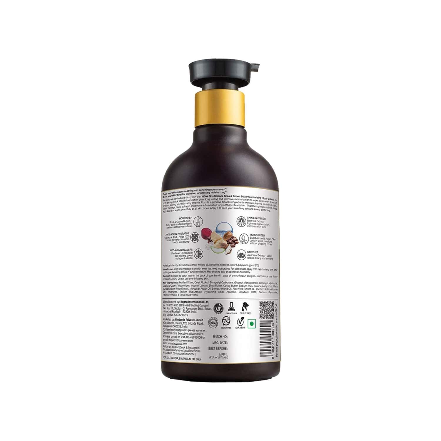 Buy WOW SKIN SCIENCE SHEA & COCOA BUTTER BODY LOTION DEEP HYDRATION