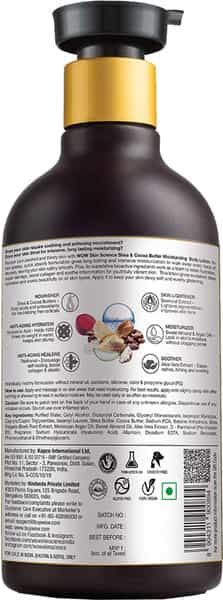 Wow Skin Science Shea & Cocoa Butter Body Lotion - Deep Hydration - 300Ml