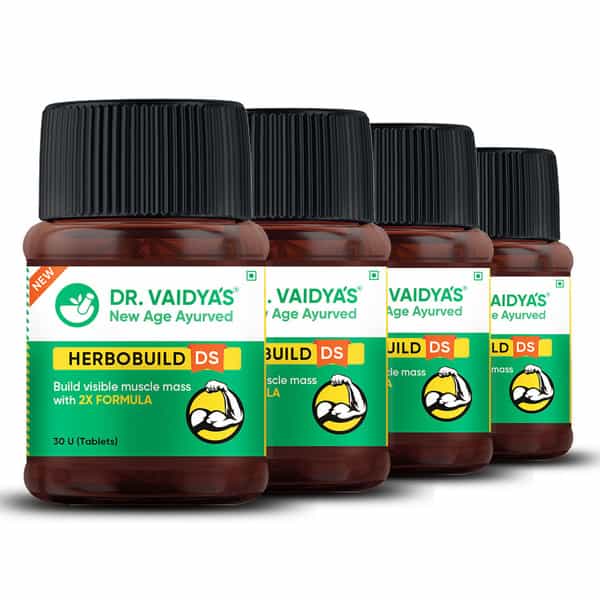 Dr. Vaidya's Herbobuild Ds( Double Strength ) -30 Capsules - Pack Of 4