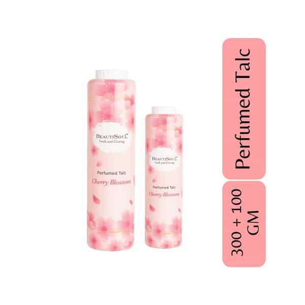 Beautisoul Cherry Blossom Talcum Powder For Women | Ifra Certified Fragrance | 300G+100G Combo Offer