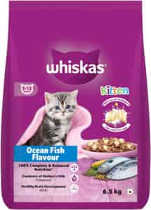 Whiskas Junior Mother Cat & Kitten (2-12 Months) Dry Cat Food | Ocean Fish Flavour | 6.5 Kg