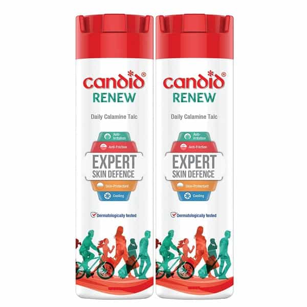 Candid Renew Calamine Anti Fungal Powder (Pack Of 2) Bottle Of 200 G