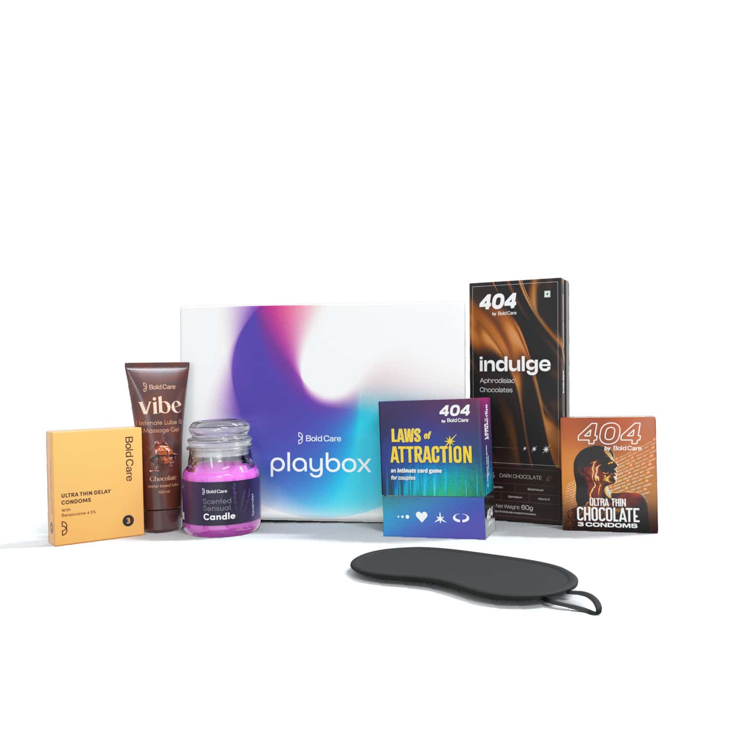 Bold Care Playbox Couples Kit For Date Nights |Condoms | Lubes & Accessories (8 Items)|Gifting Set