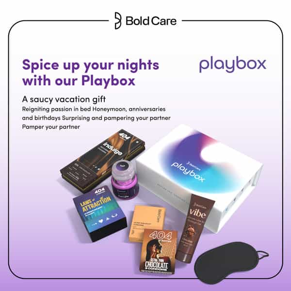 Bold Care Playbox Couples Kit For Date Nights |Condoms | Lubes & Accessories (8 Items)|Gifting Set