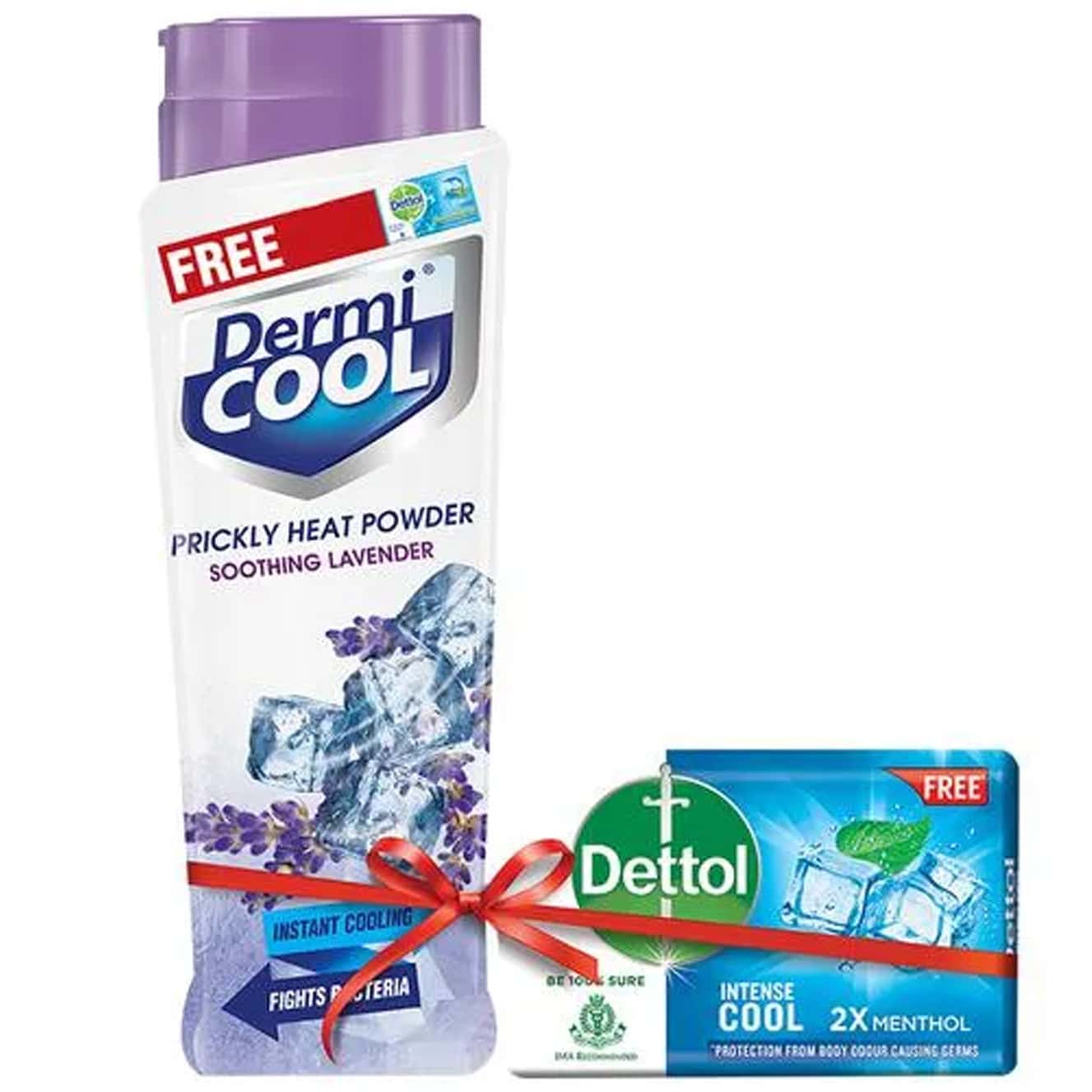 Buy DERMICOOL PRICKLY HEAT LAVENDER POWDER 150 GM WITH DETTOL COOL SOAP ...