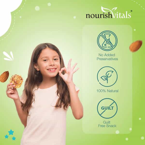 Nourishvitals Almond Sugar Free Cookies Crunchy Delights Genius Snack No Added Sugar 120G X 2