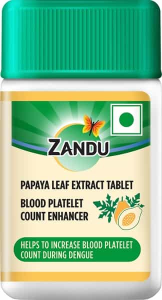 Zandu Papaya Leaf Extract Immunity Booster 20 Tablets