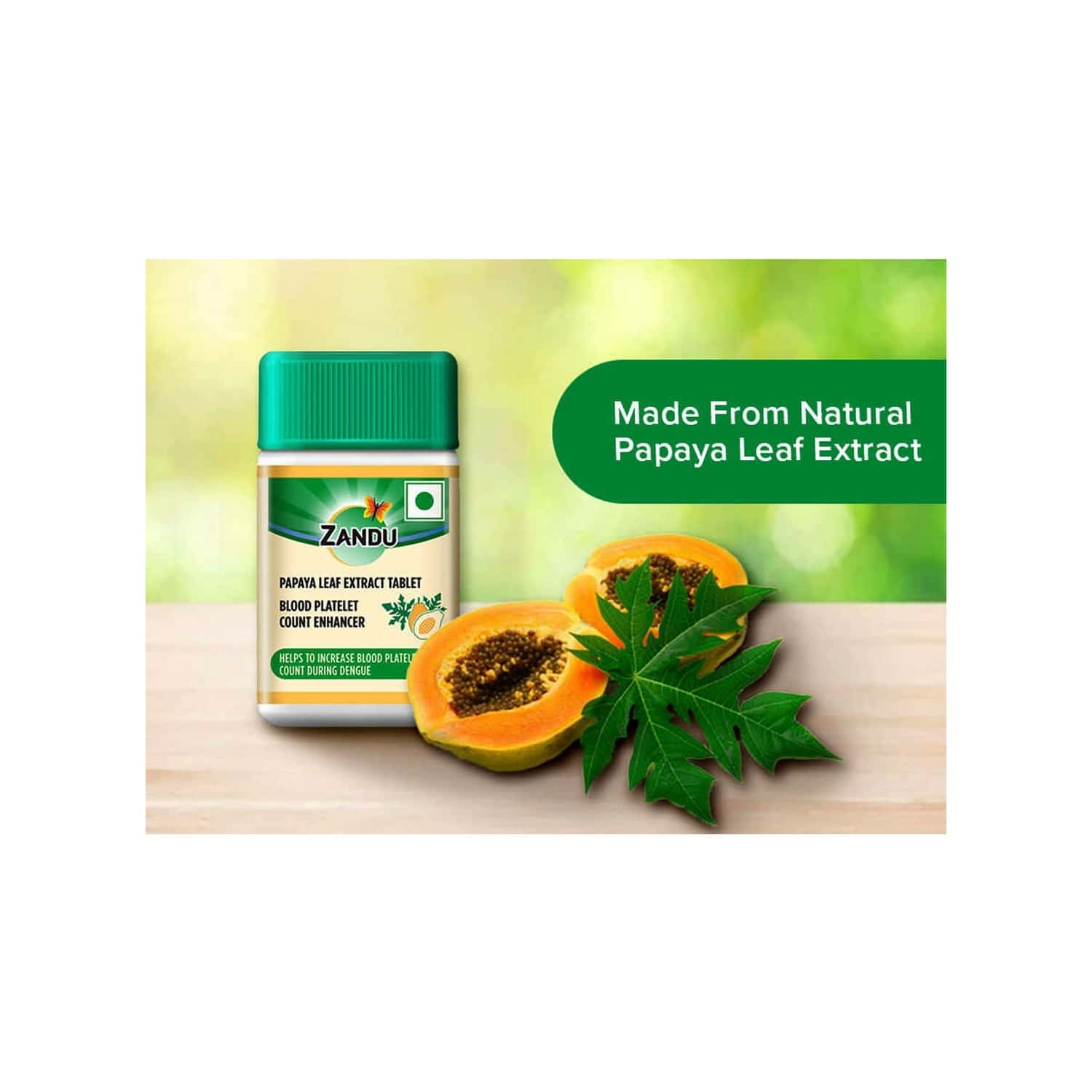 Buy Zandu Papaya Leaf Extract Immunity Booster 20 Tablets Online & Get Upto 60 OFF at PharmEasy