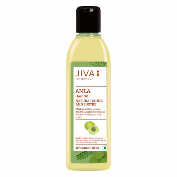 Jiva Amla Oil Helps In Hair Growth, Hair Conditioning, Retain Natural Hair Colour -120Ml (Pack Of 2)