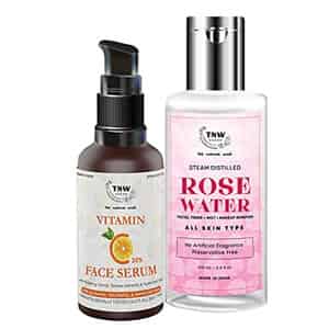 Tnw The Natural Wash Vitamin C Face Serum (30ml) And Steam Distilled Rose Water (100ml)