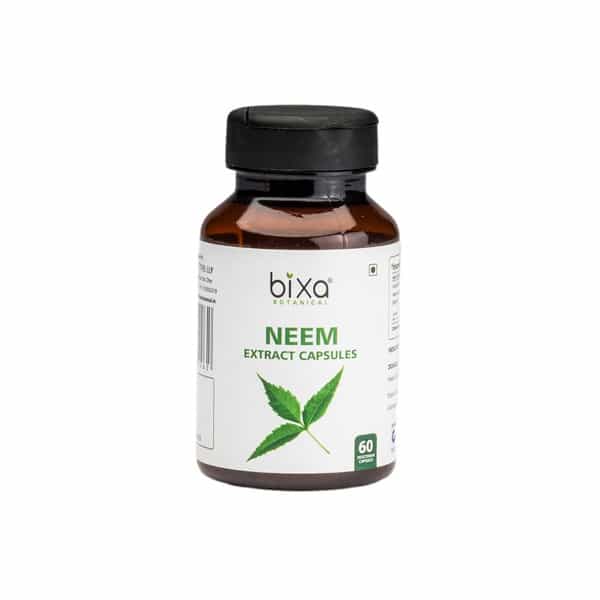 Bixa Botanical Neem Leaf Extract 60 Veg Capsules (450Mg) 3% Bitters-Support Blood Purification