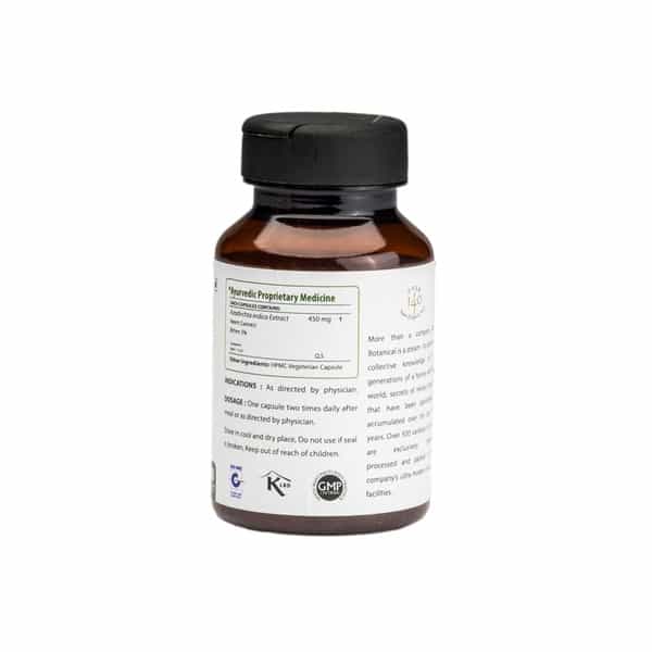 Bixa Botanical Neem Leaf Extract 60 Veg Capsules (450Mg) 3% Bitters-Support Blood Purification