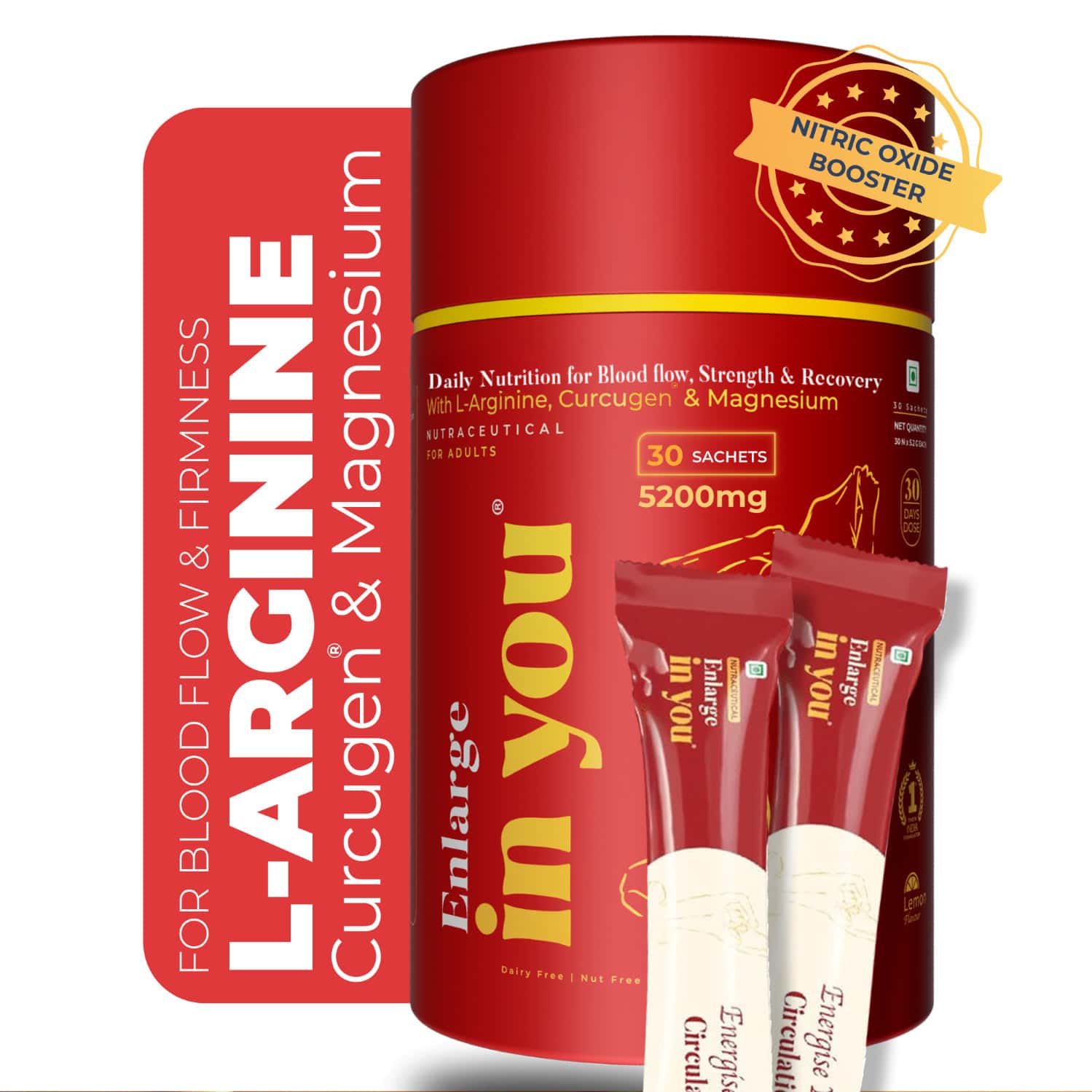 Enlarge In You-premium Supplement Men Supports Stamina & Blood Flow With L-arginine Magnesium & Zinc