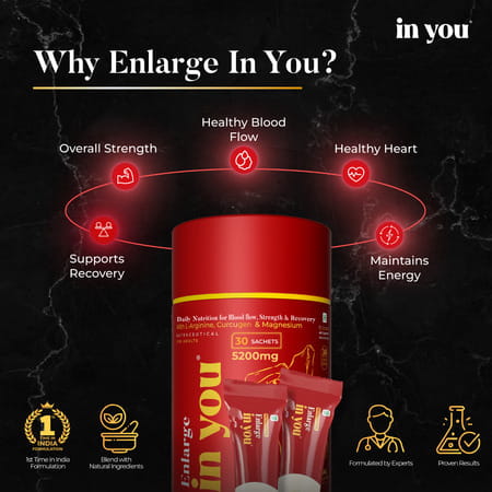 Enlarge In You-Premium Supplement Men Supports Stamina & Blood Flow With L-Arginine Magnesium & Zinc