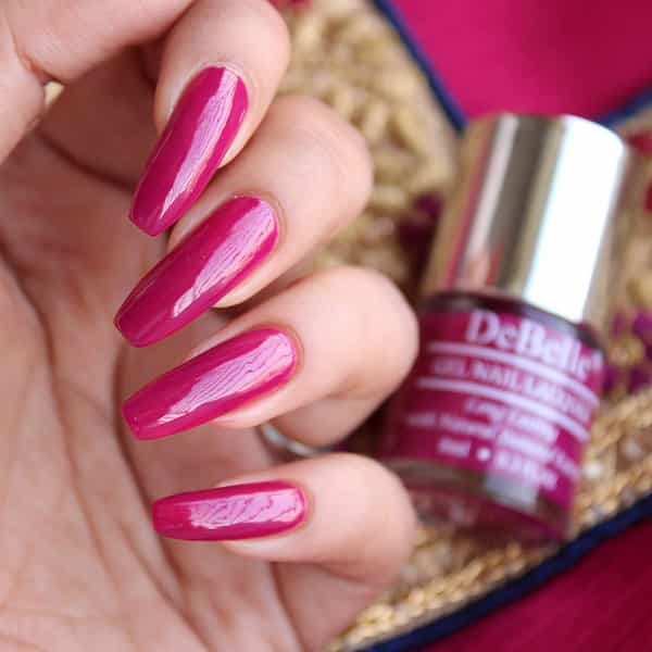 Debelle Gel Nail Lacquer Camellia Berry Dark Majenta Nail Polish-8Ml