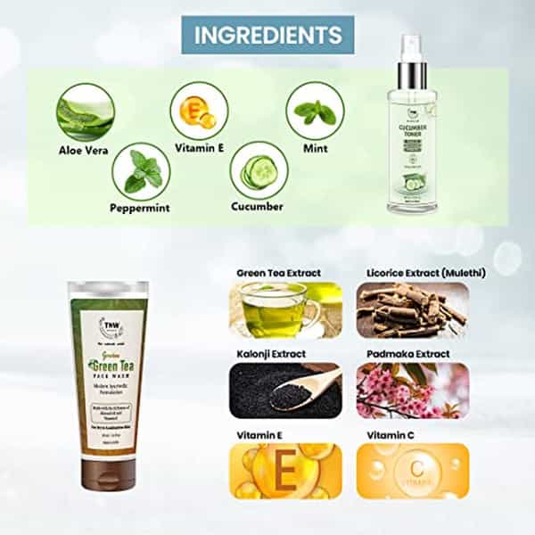 Tnw The Natural Wash Cucumber Toner And Grealmo Face Wash