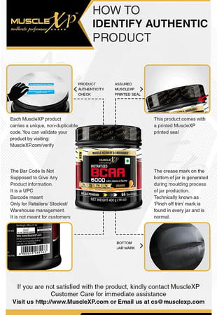 Musclexp Instantized Bcaa 6000 With L-Alanine & Taurine - 400g (14 Oz) Orange - 44 Servings