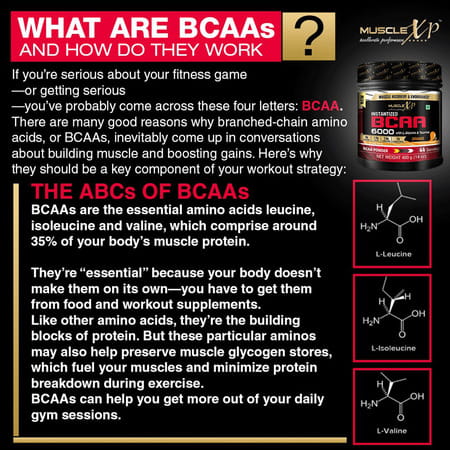 Musclexp Instantized Bcaa 6000 With L-Alanine & Taurine - 400g (14 Oz) Orange - 44 Servings