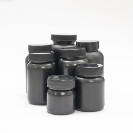 Patco - 120ml Black Hdpe Empty Bottle For Capsules | Tablets | & Ayurvedic Powder Storage (100 Pcs)