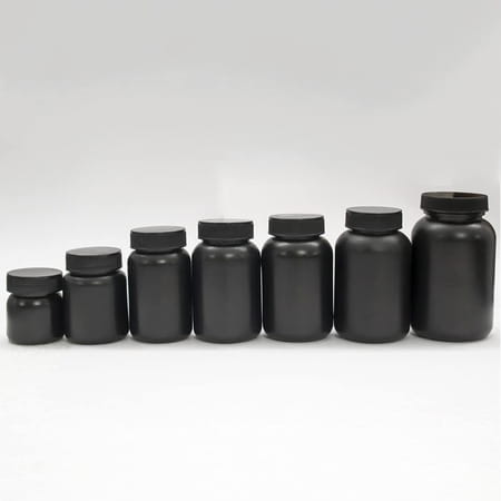 Patco - 120ml Black Hdpe Empty Bottle For Capsules | Tablets | & Ayurvedic Powder Storage (100 Pcs)