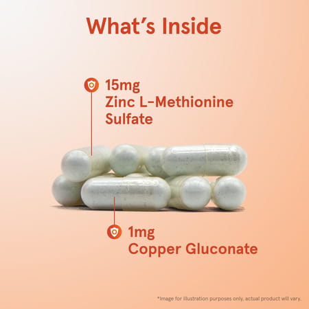 Jarrow Formulas Zinc Balance 15mg - | Veggie Capsules | Includes Copper | Essential Minerals - 100n