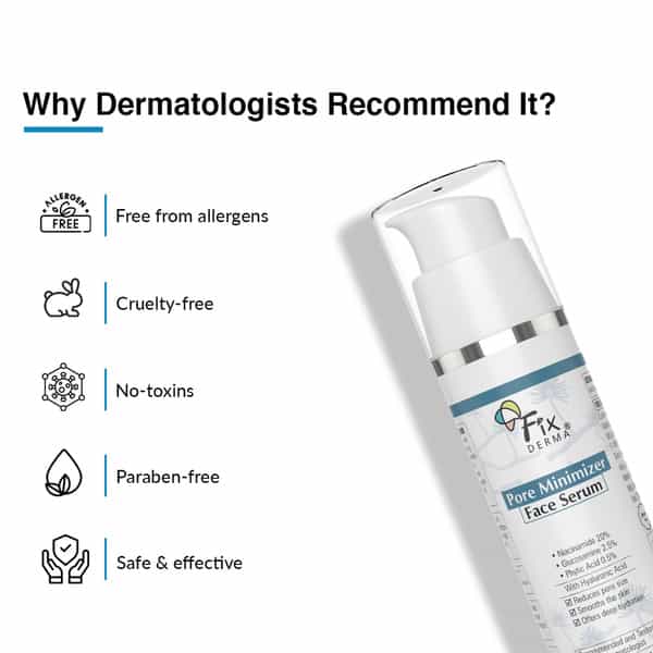 Fixderma 20% Niacinamide Serum For Face For Pore Minimizer For Men & Women - 30G