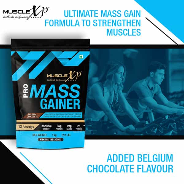 Musclexp Pro Mass Gainer For Musce Mass Gain With Whey Protein Whey Isolate 1Kg Pouch (2.2 Lb)