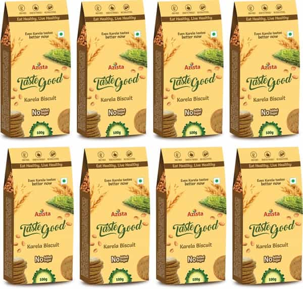 Taste Good Karela Biscuits - Pack Of 8 (8 X 100 G)