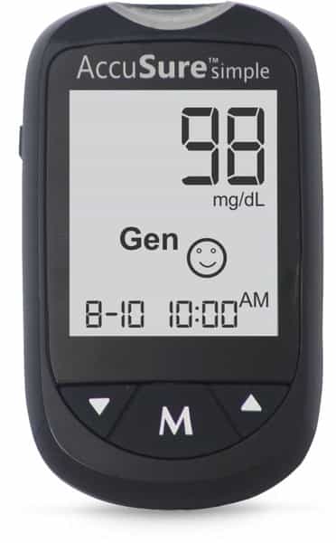 Accusure Simple Blood Glucose Monitoring System | Glucometer
