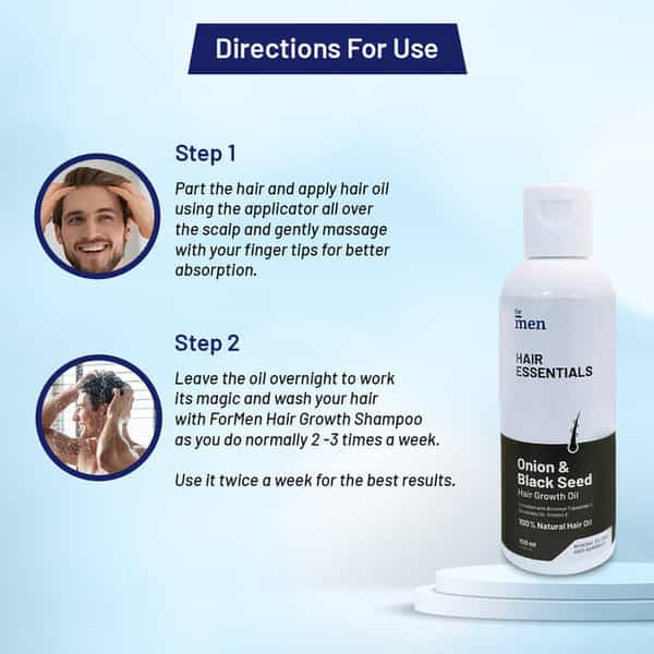 Formen Onion Black Seed Hair Growth Oil | Reduces Hair Fall Dandruff | Promotes Hair Growth|100Ml