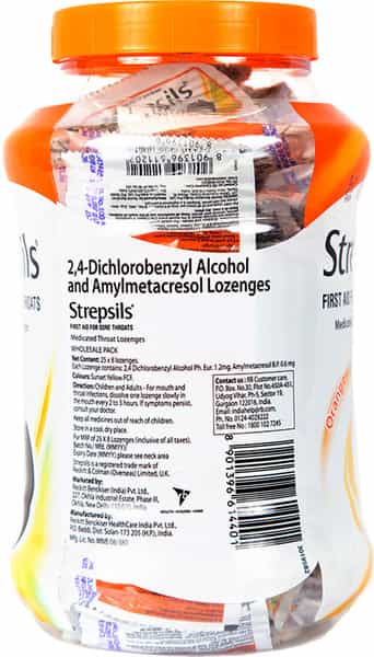 Strepsils Medicated Orange Lozenges Jar Of 200