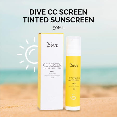 Dive Cc Screen Tinted Sunscreen Spf 50 | Pa+++ | For All Skin Types