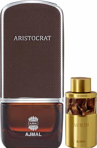 Ajmal Aristocrat Edp 75Ml Perfume For Men And Aurum Cp Oil Alcohol-Free Attar 10Ml For Women