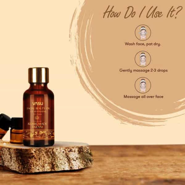 Vasu Facial Beauty Oil With Kumkumadi Tailam - 25 Ml