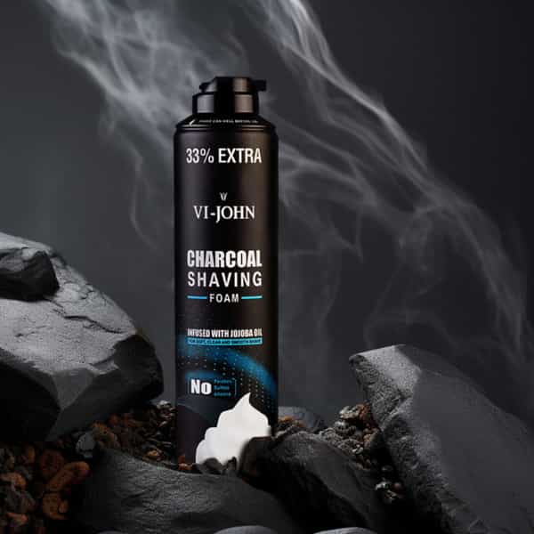 Vi-John Charcoal Shaving Foam 300Ml & Master Stoke Ultra Pro 5 Blade Shaving Razor For Men