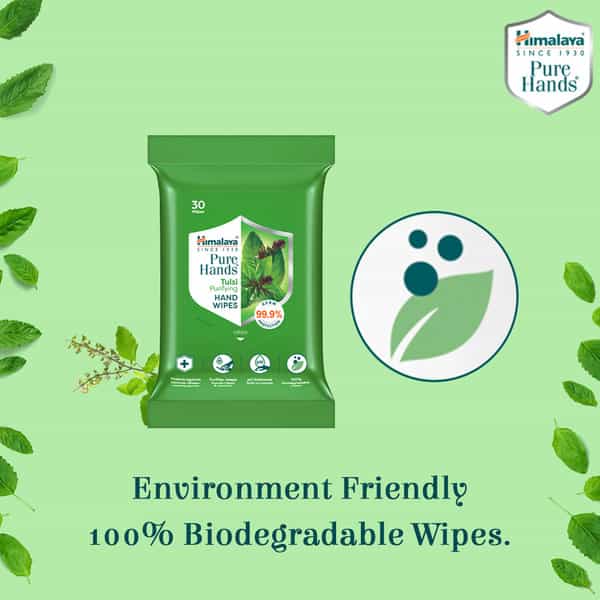 Himalaya Pure Hands | Tulsi | Hand Wipes | 30 Pulls