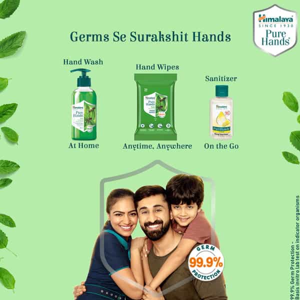 Himalaya Pure Hands | Tulsi | Hand Wipes | 30 Pulls