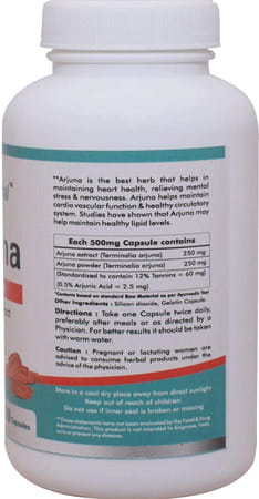 Way2herbal Arjuna Capsules 120 Counts Pack Of 2