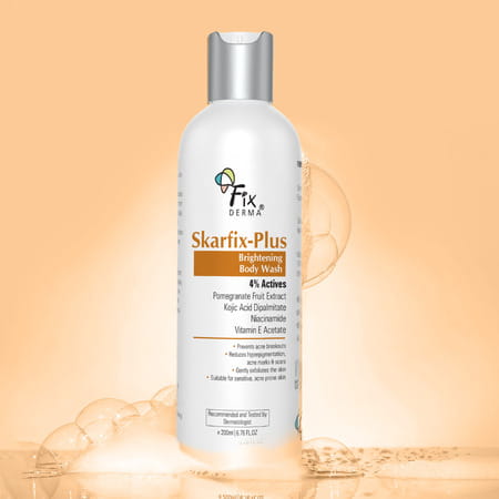 Fixderma Skarfix Plus Body Wash With Niacinamide Acid Improves Skin Tone Body Wash 200 Ml