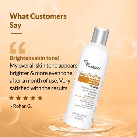 Fixderma Skarfix Plus Brightening Body Wash With 4% Actives With Kojic Acid & Niacinamide 200 Ml