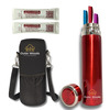 Outer Woods Insulin Cooler Bottle Case With 10 Mini Ice Gel Packs | 20+ Hrs Cooling | Large - Red