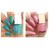 Debelle Fleur De Pearl Gel Nail Polish Gift Set Of 2 - Turquoise Blue - 16 Ml (8 Ml Each)